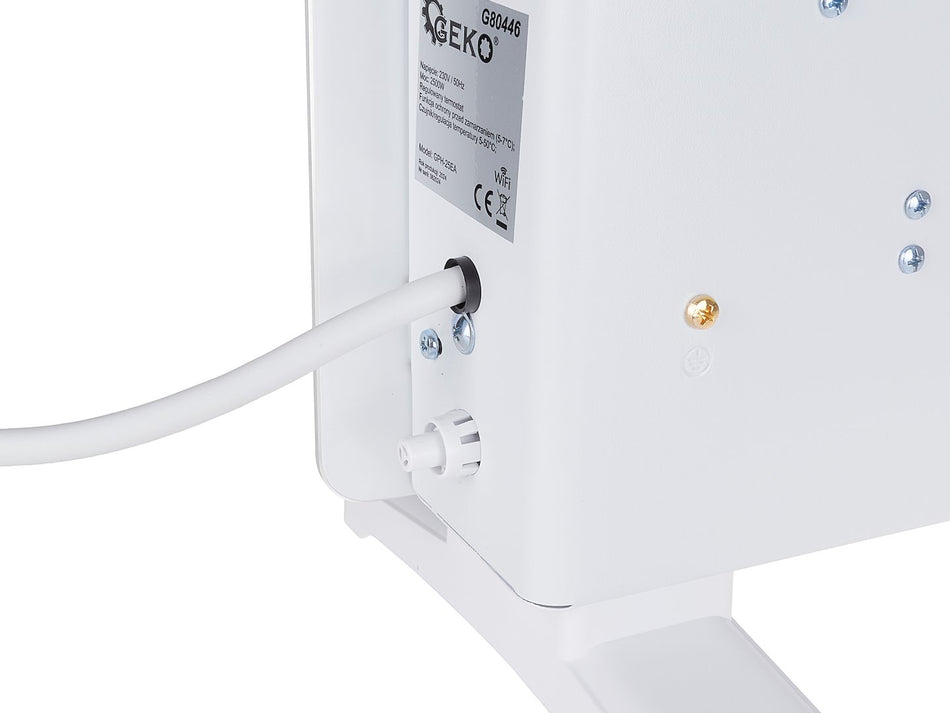 Glazen convectorkachel met LCD, afstandsbediening en WiFi 2500W (wit)