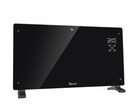 Glazen convectorkachel met LCD, afstandsbediening en WiFi 2500W (zwart)