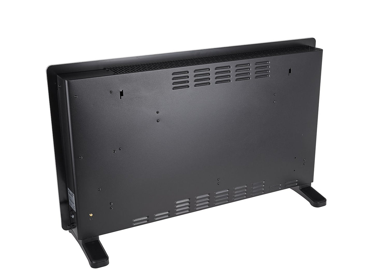 Glazen convectorkachel met LCD, afstandsbediening en WiFi 2500W (zwart)