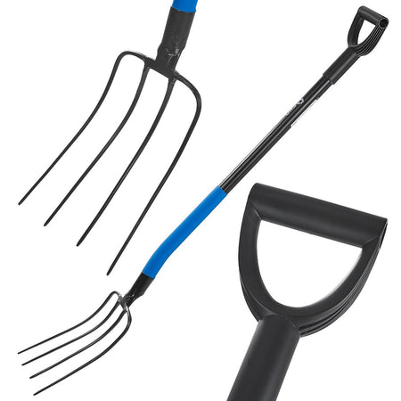 Graafvork met 4 tanden en stalen D-handgreep 135cm