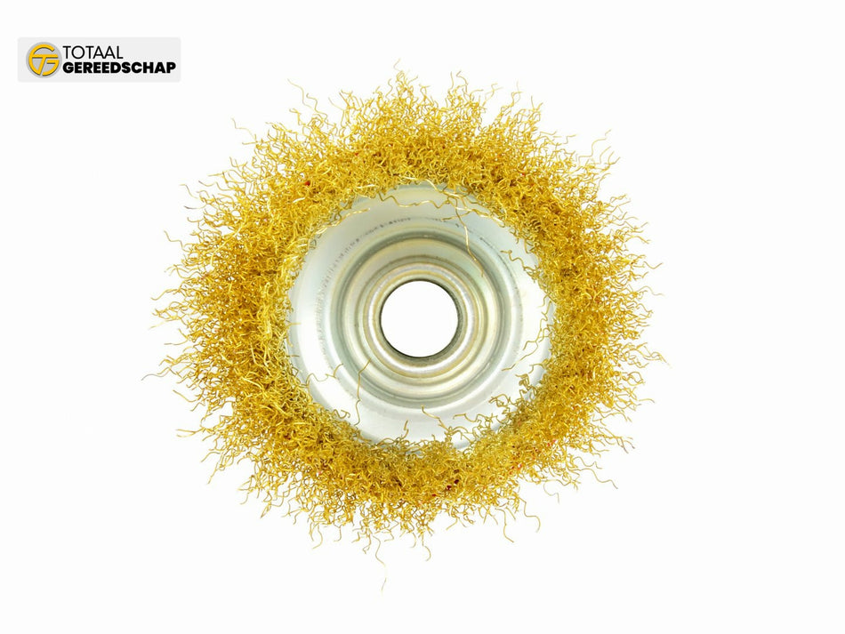 Brass Crimped Wire Cup Brush 75mm M14