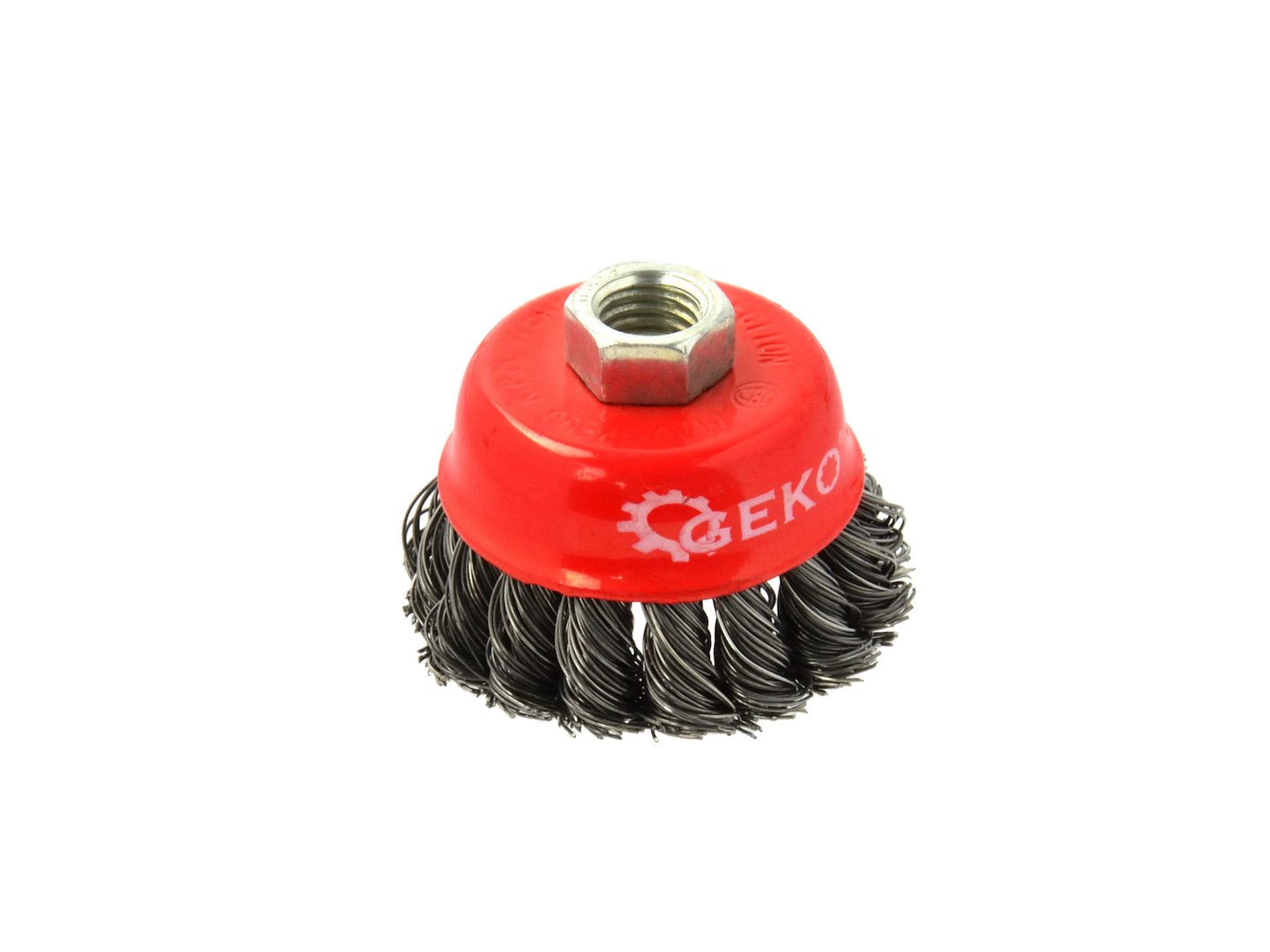 Stalen getwiste knoop draadbekerborstel 65mm M14
