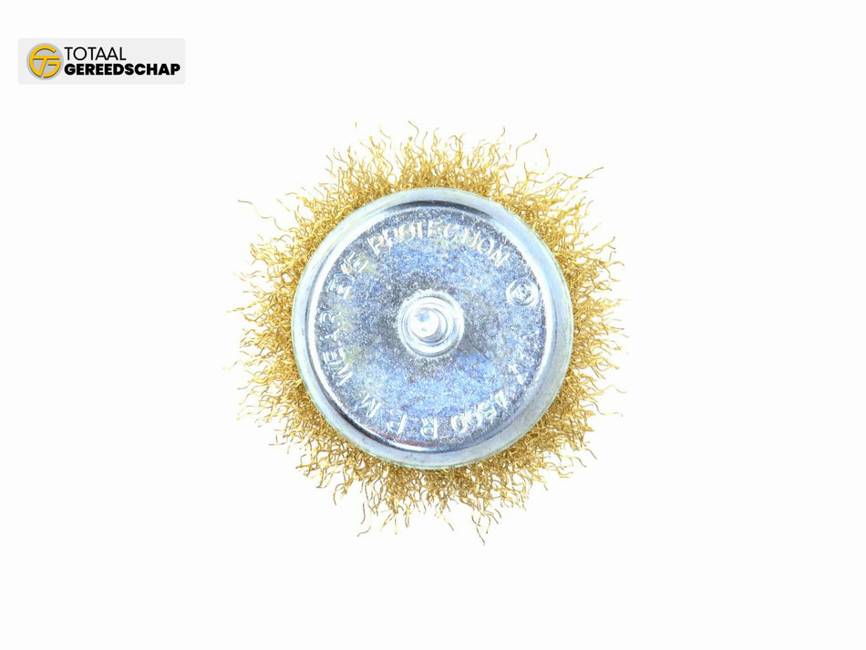 Brass Coated Steel Wire Cup Brush 75mm for Drills 6mm