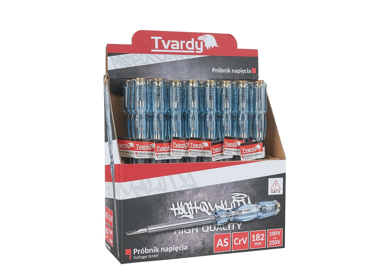 Spanningstester 182mm 100-250V - displaydoos