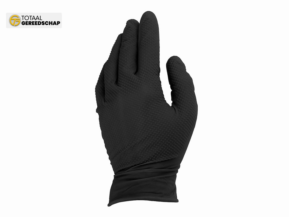 Nitrlile gloves SOLID GRIP 50pcs size XL, black