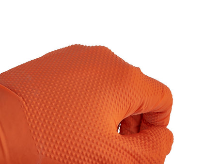 Nitril handschoenen SOLID GRIP 50st maat M, oranje