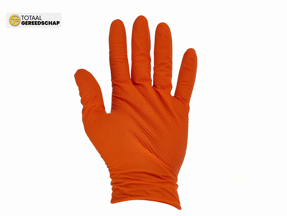 Nitrlile gloves SOLID GRIP 50pcs size XXL, orange