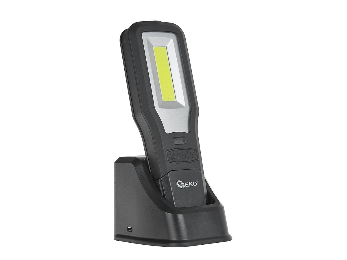 Powerbank werkplaatslamp met magneet en lichtregeling + oplaadstation LED COB 10W + 5W 2000mAh 550lm IP54