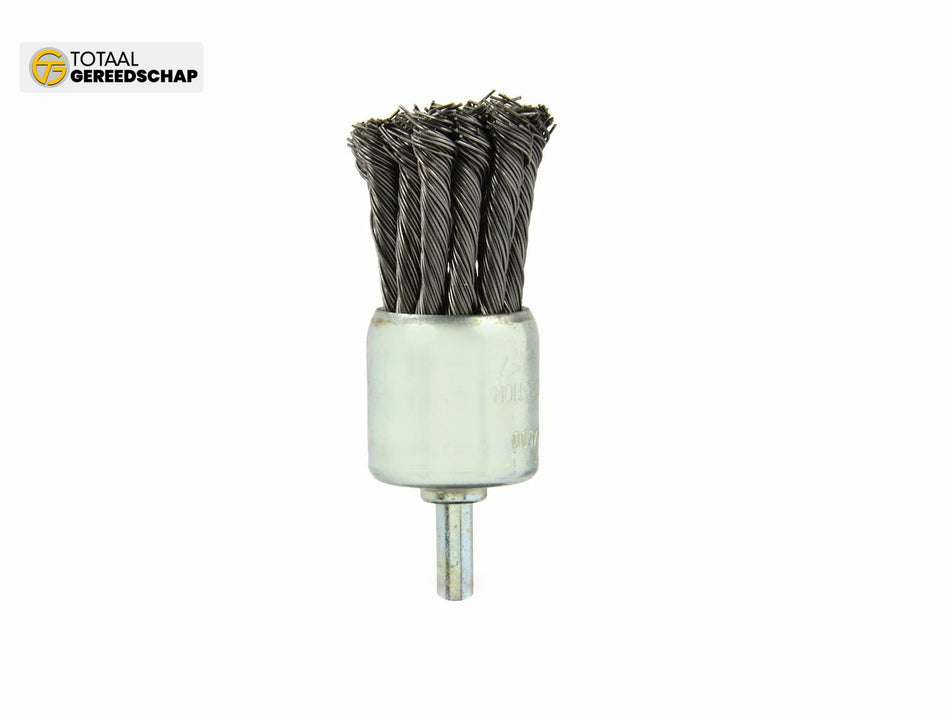 Twisted Knot Steel Wire End Brush 28mm for Drills 6mm