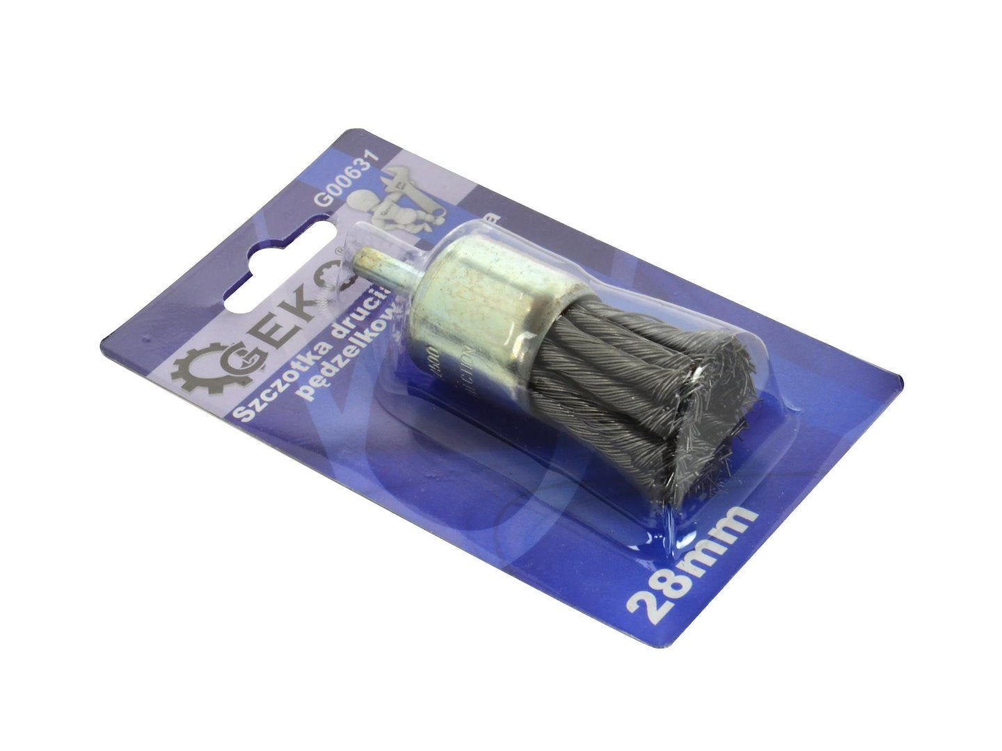 Gedraaide knoop stalen draadeindborstel 28mm voor boormachines 6mm