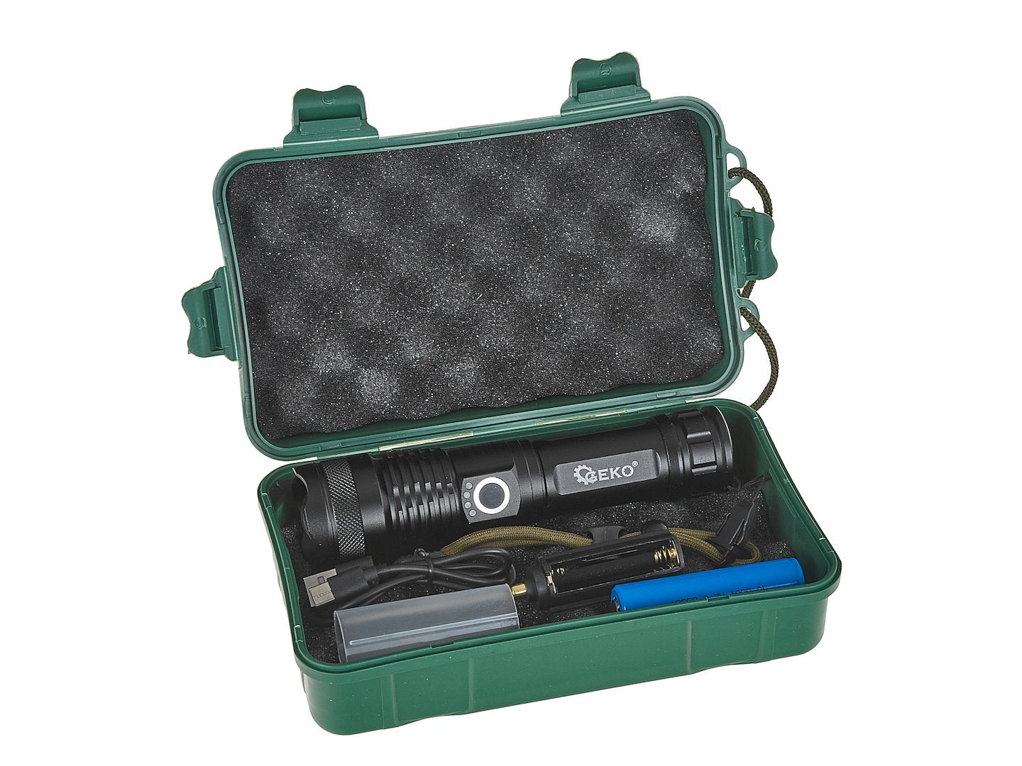 Tactische zaklamp LED XHP50 15W 1800mAh 1500lm IPX3