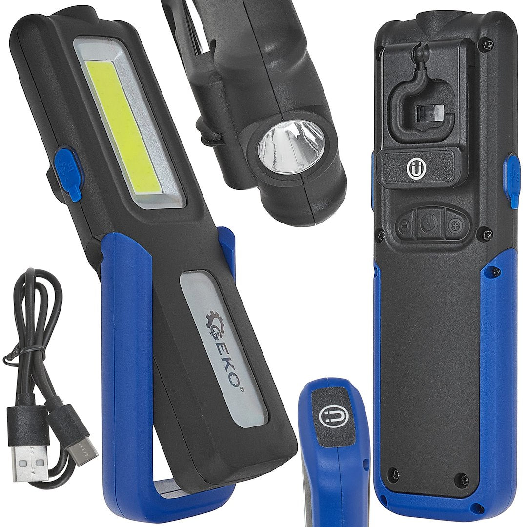 Powerbank werkplaatslamp met magneet en lichtregeling LED COB 5W + 3W 2000mAh 400lm IP44