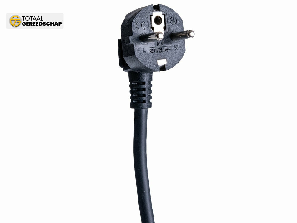 Black extension cord with switch 3 sockets 5m