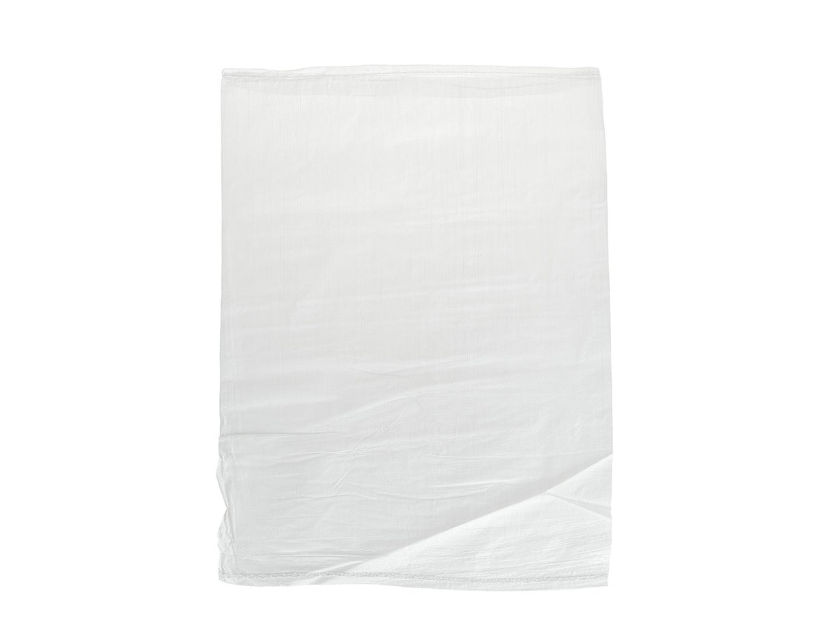 Geverfde polypropyleen geweven zak 50x80cm 30kg /Wit