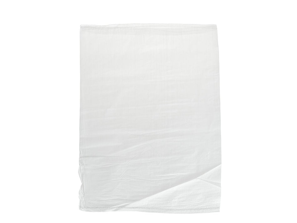 Geverfde polypropyleen geweven zak 50x80cm 30kg /Wit