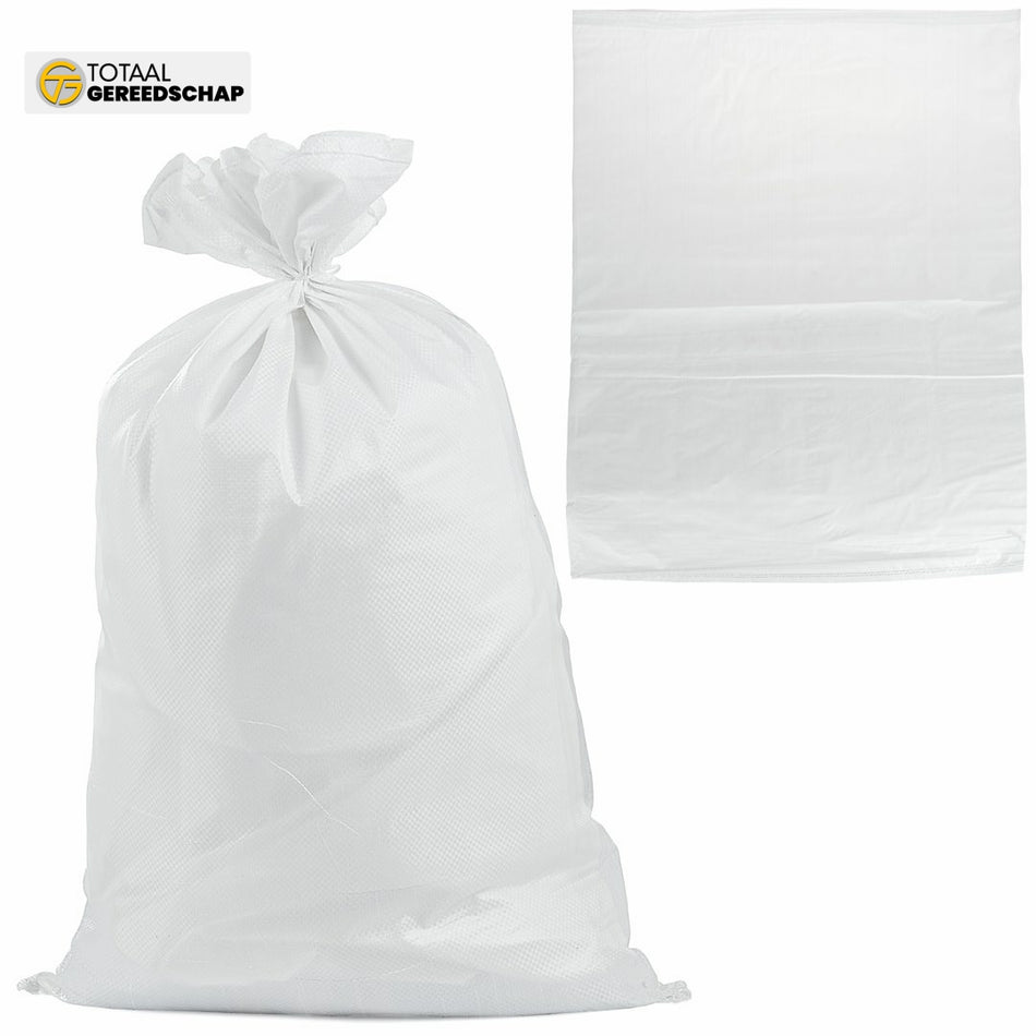 Woven polypropylene bag 65x105cm 50kg /White