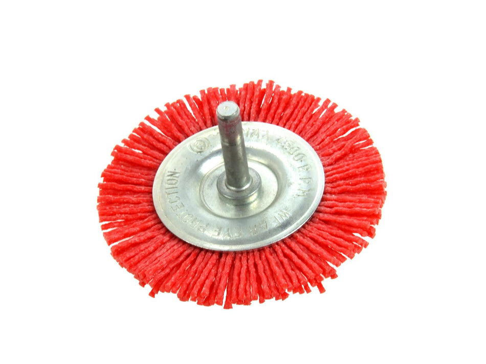 Nylon filamentschijfborstel 75mm voor boormachines 6mm