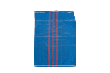 Geweven polypropyleen zak 50x80cm 30kg /Blauw&rood