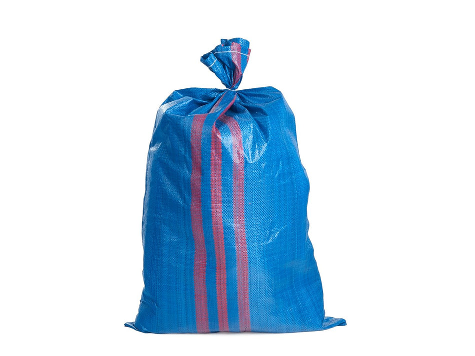 Geweven polypropyleen zak 50x80cm 30kg /Blauw&rood