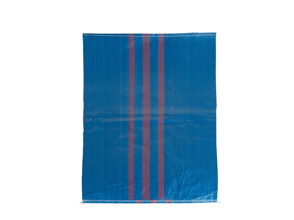 Geweven polypropyleen zak 65x105cm 50kg //Blauw&rood