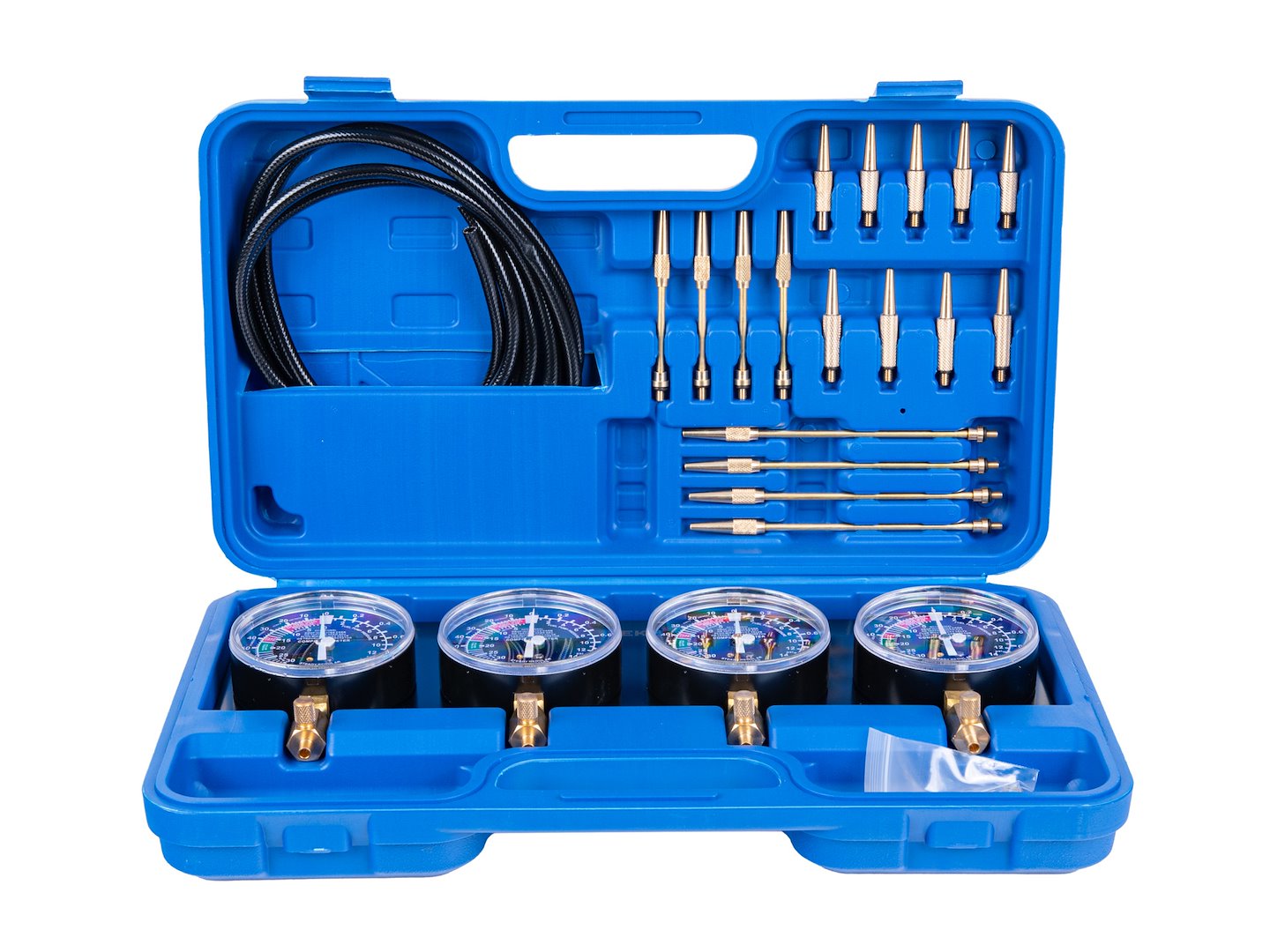 26-delige synchroon carburateurtester met 4 manometers set