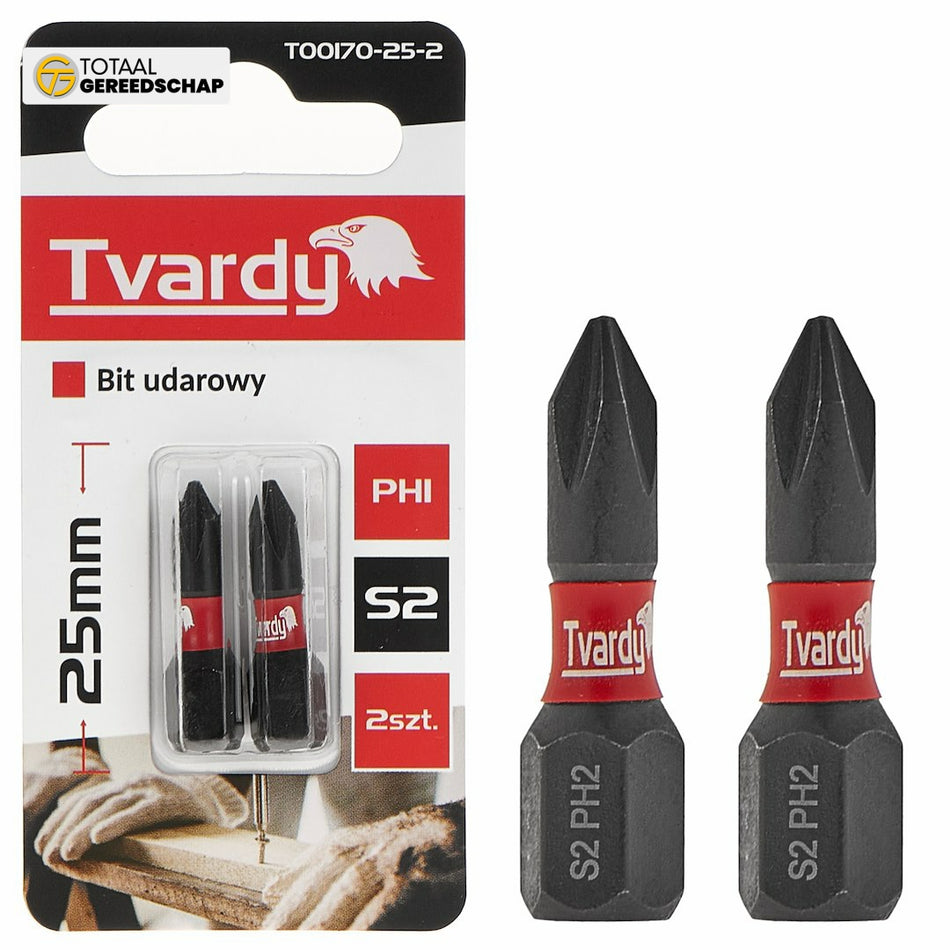 Impact screwdriver bit PH1 25mm S2