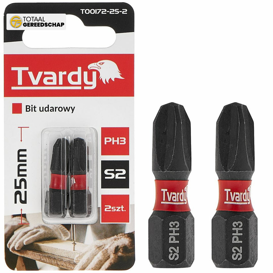 Impact screwdriver bit PH3 25mm S2