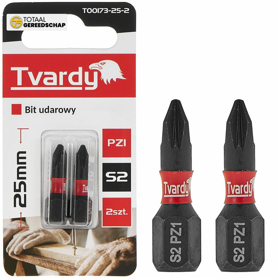 Impact screwdriver bit PZ1 25mm S2