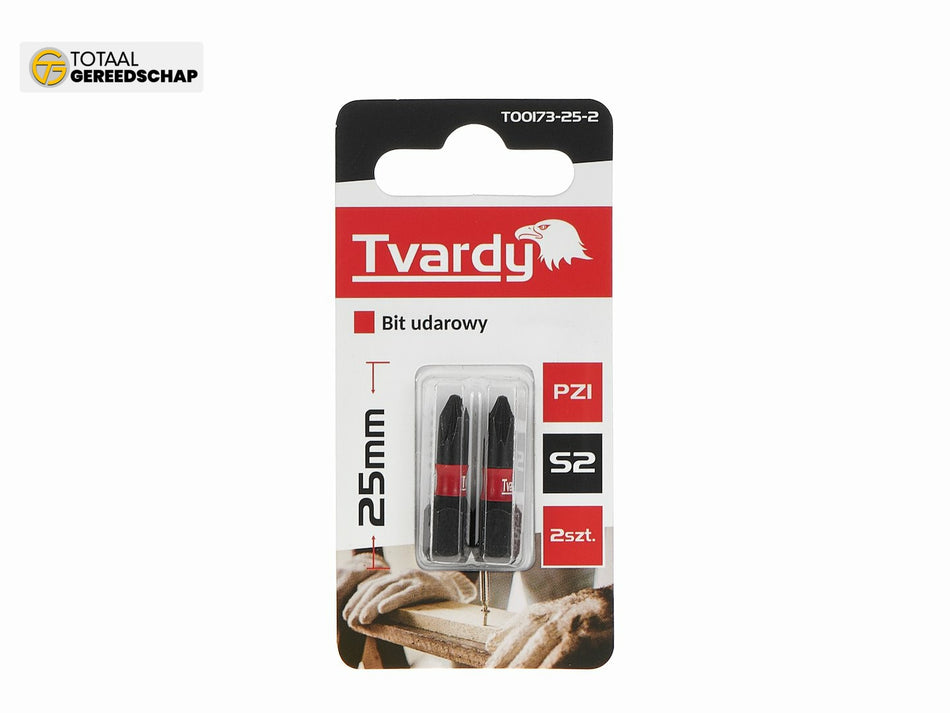 Impact screwdriver bit PZ1 25mm S2