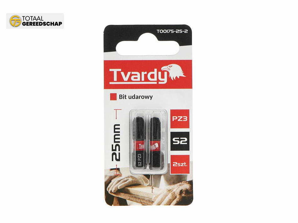 Impact screwdriver bit PZ3 25mm S2