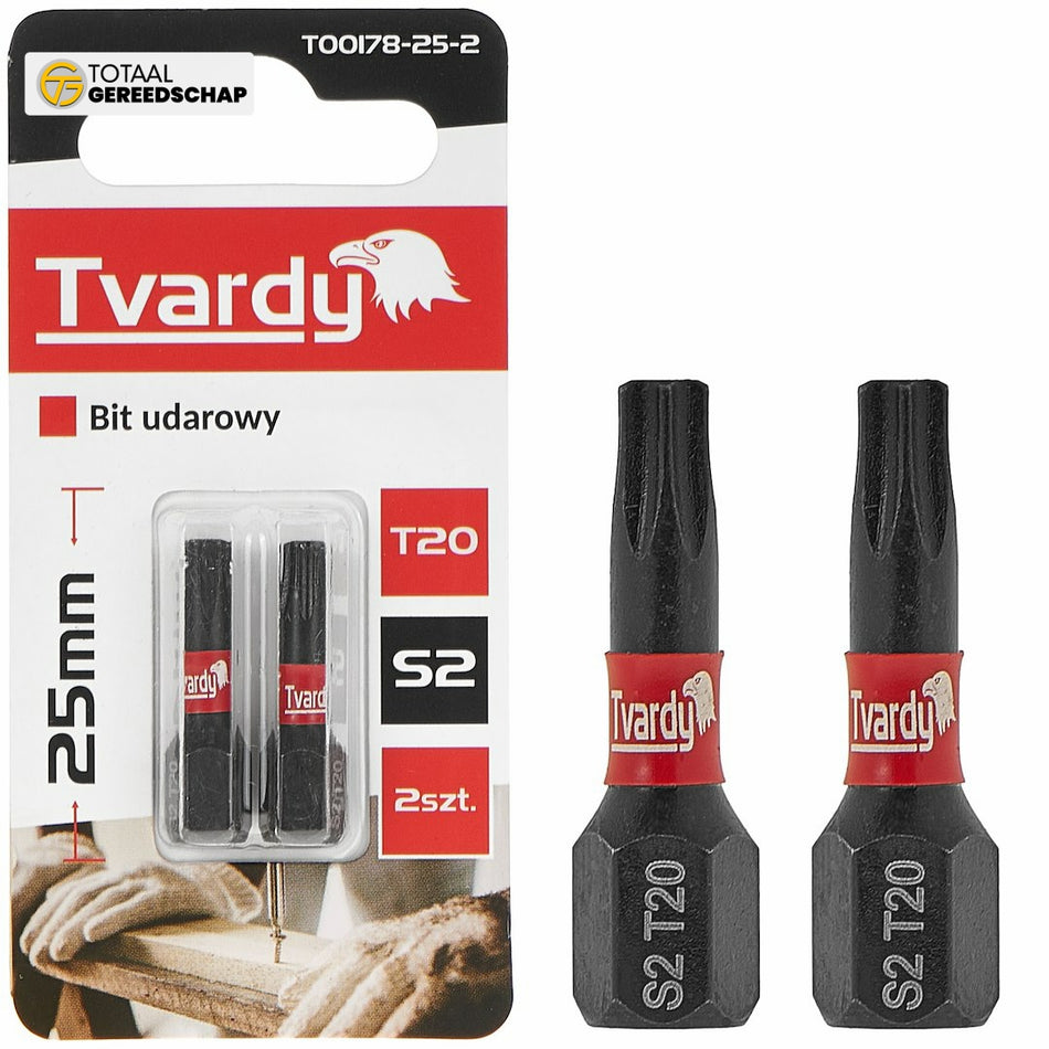 Impact screwdriver bit T20 25mm S2