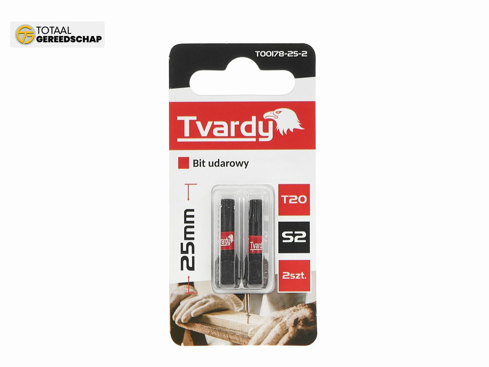 Impact screwdriver bit T20 25mm S2