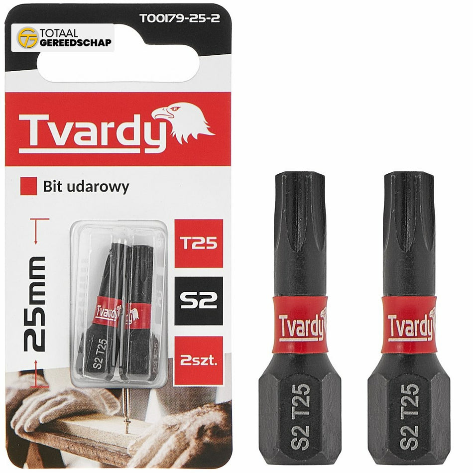 Impact screwdriver bit T25 25mm S2
