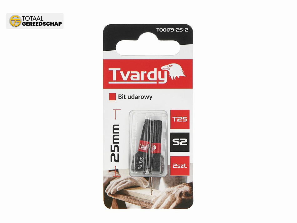 Impact screwdriver bit T25 25mm S2