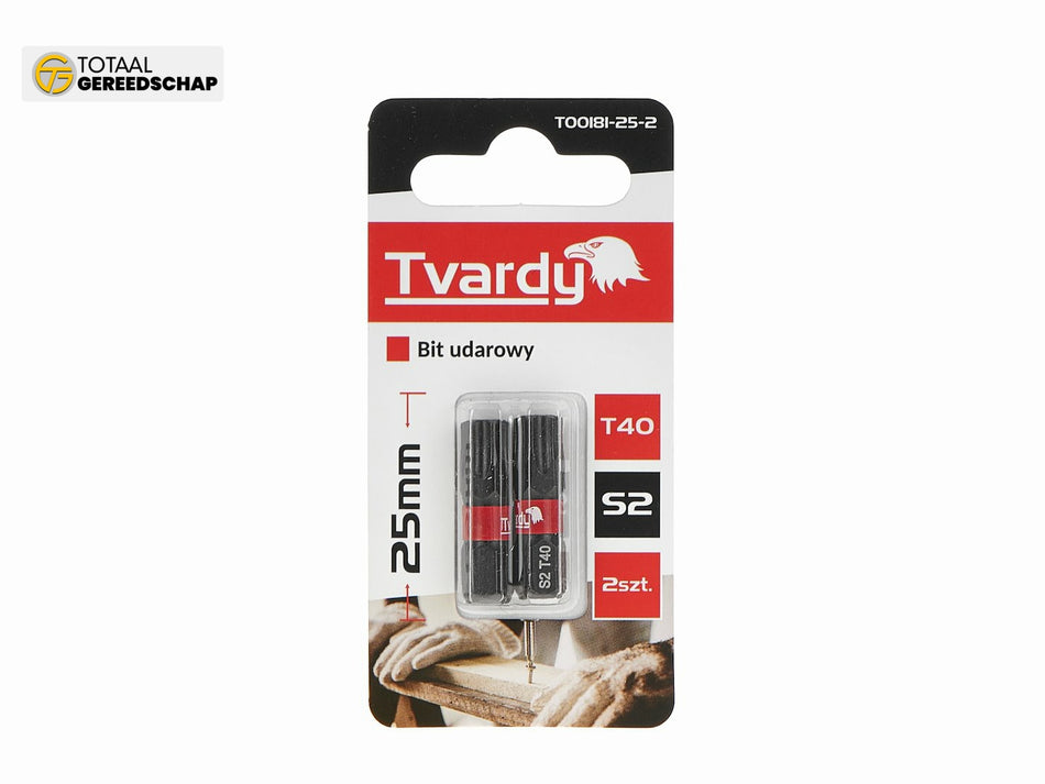 Impact screwdriver bit T40 25mm S2