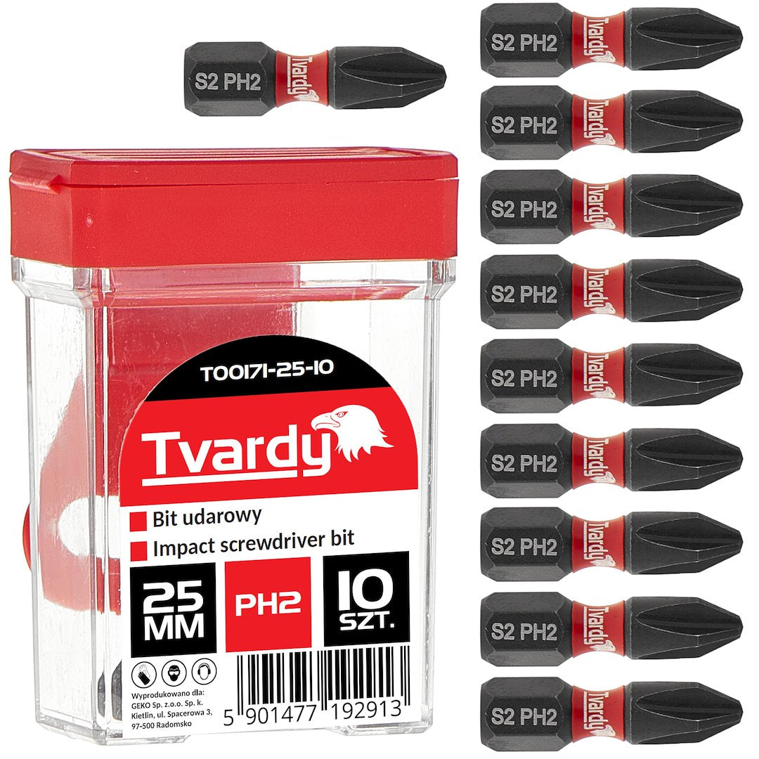 Slagschroevendraaier bit PH2 25mm S2 – doos