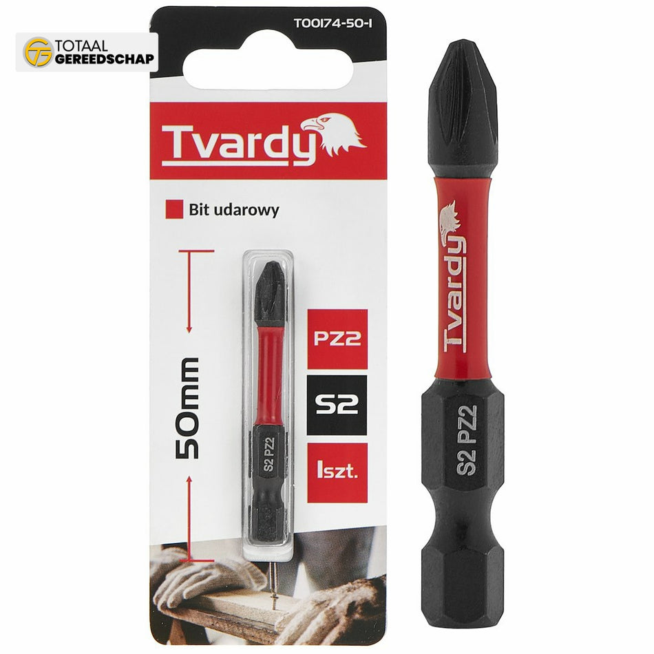 Impact screwdriver bit PZ2 50mm S2