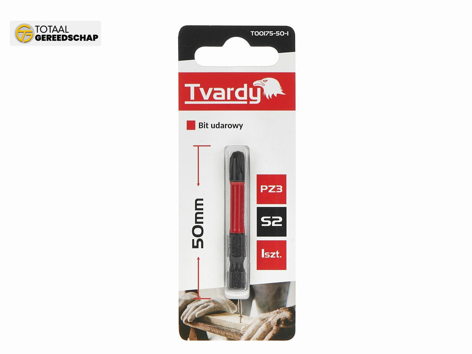 Impact screwdriver bit PZ3 50mm S2