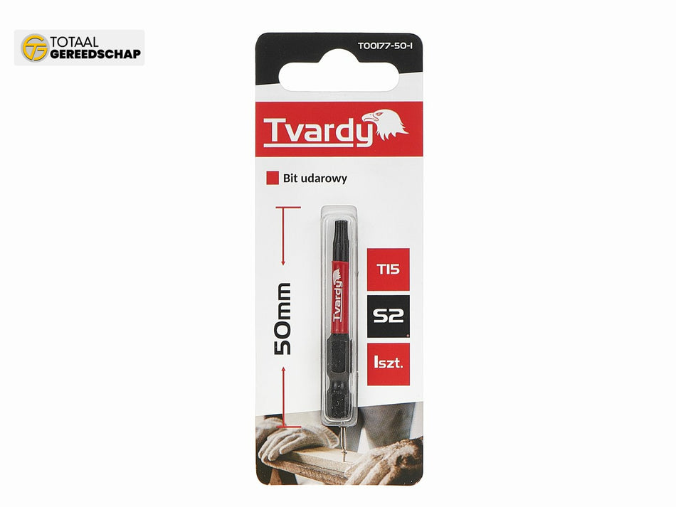 Impact screwdriver bit T15 50mm S2