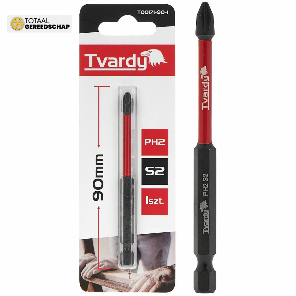 Impact screwdriver bit PH2 90mm S2