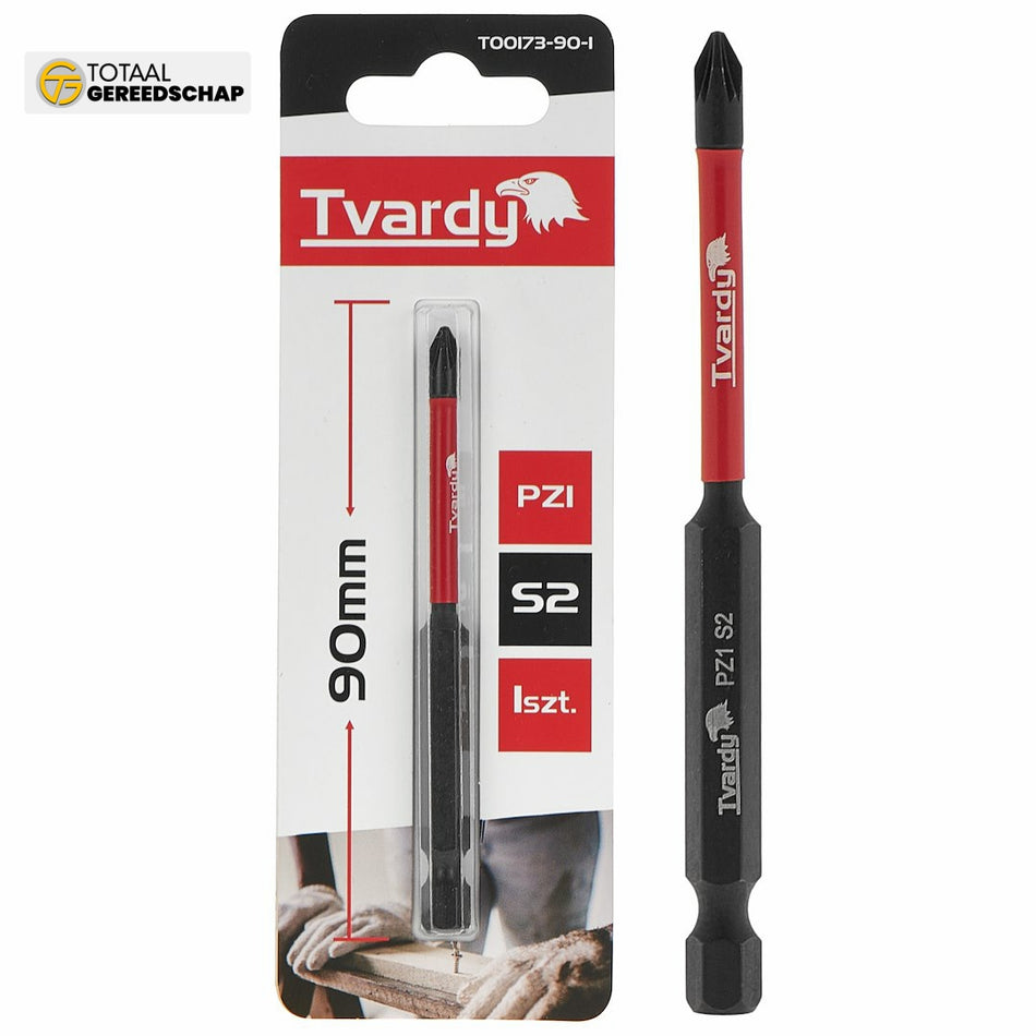 Impact screwdriver bit PZ1 90mm S2