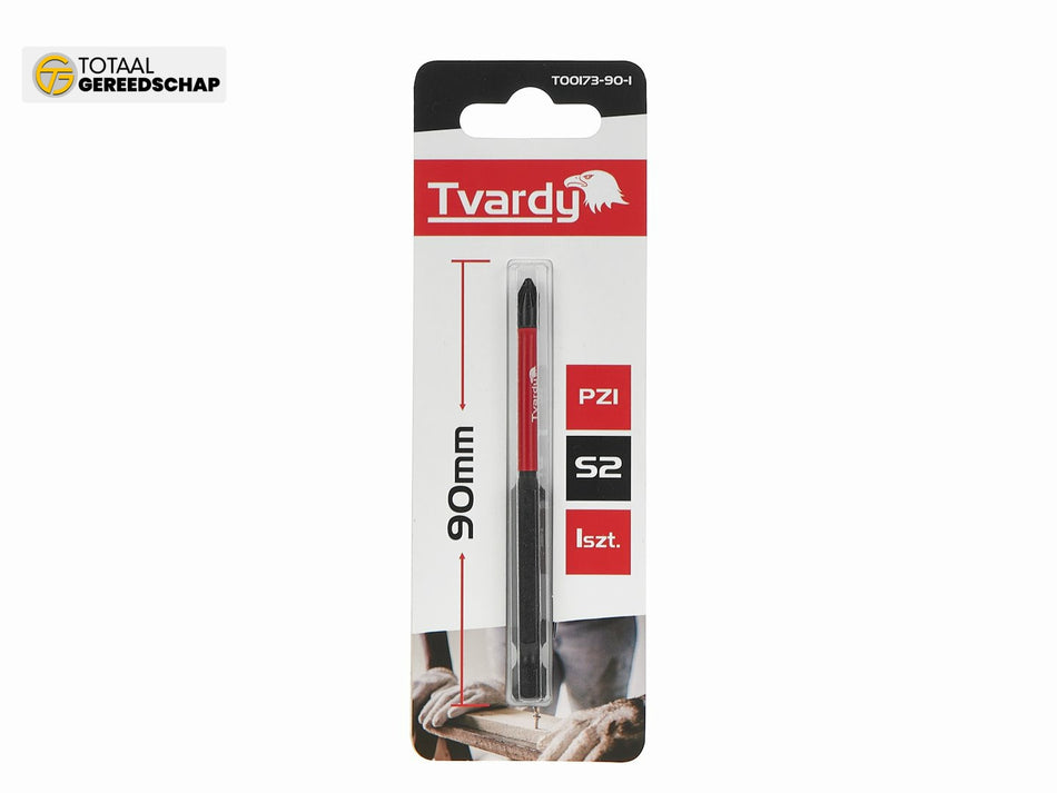 Impact screwdriver bit PZ1 90mm S2