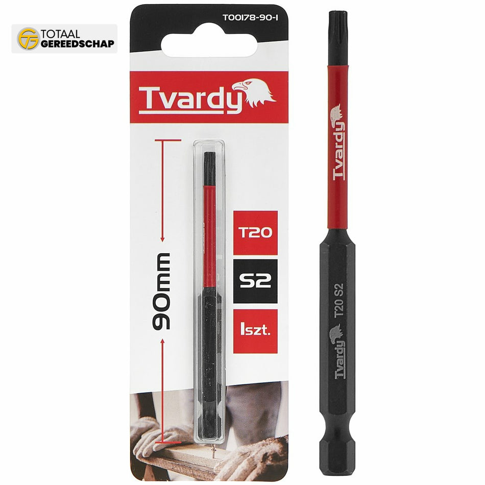 Impact screwdriver bit T20 90mm S2