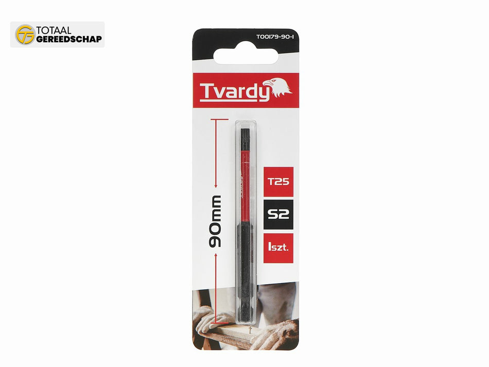 Impact screwdriver bit T25 90mm S2