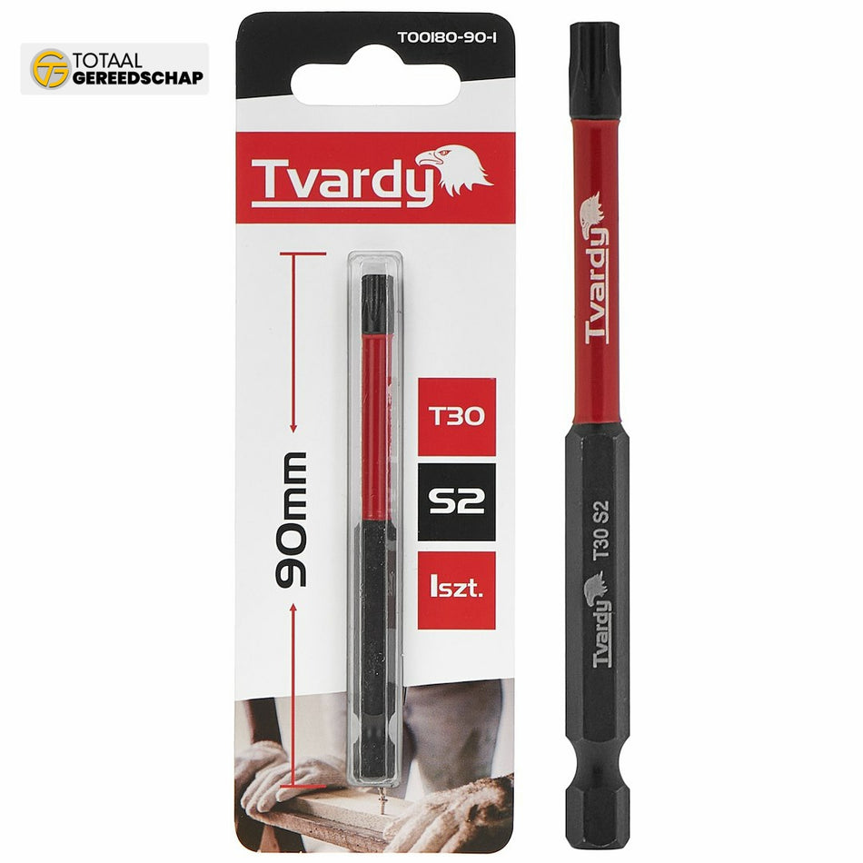 Impact screwdriver bit T30 90mm S2