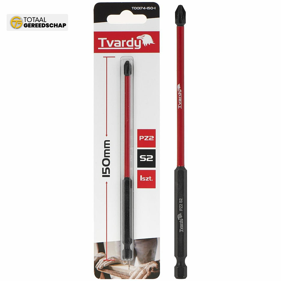 Impact screwdriver bit PZ2 150mm S2