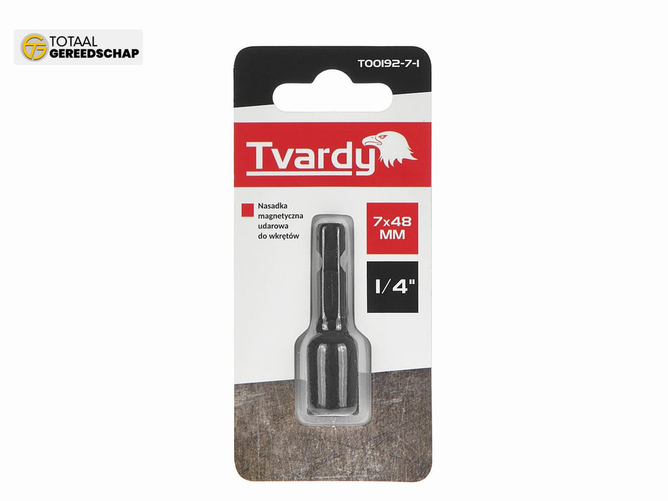 1/4" impact magnetic socket nut screwdriver 7mm x 48mm