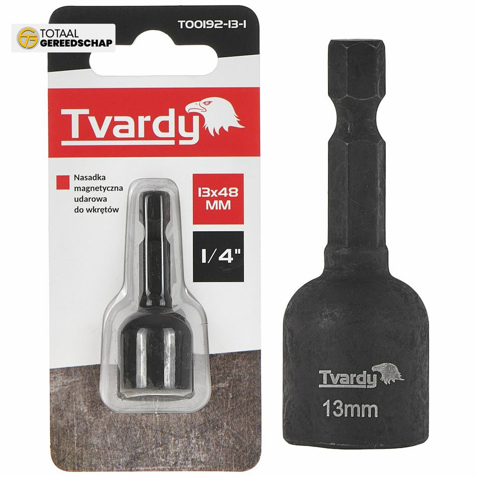 1/4" impact magnetic socket nut screwdriver 13mm x 48mm