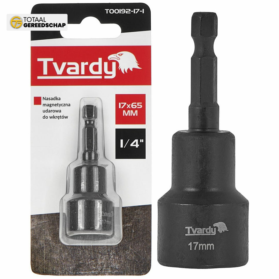 1/4" impact magnetic socket nut screwdriver 17mm x 65mm