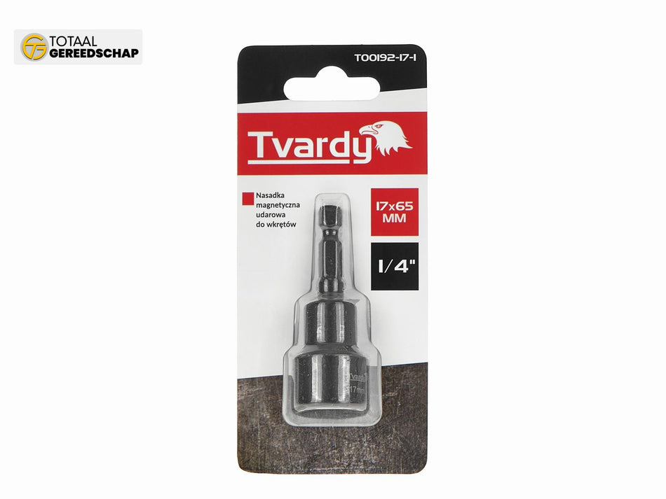 1/4" impact magnetic socket nut screwdriver 17mm x 65mm